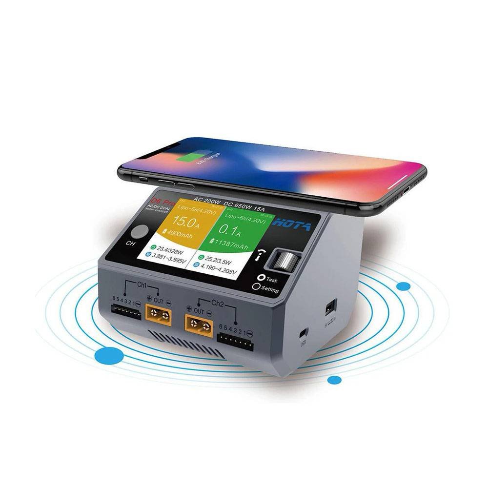 HOTA D6 Pro 325W,   1-6S Dual Channel AC/DC,   Wireless Charging - Image 2